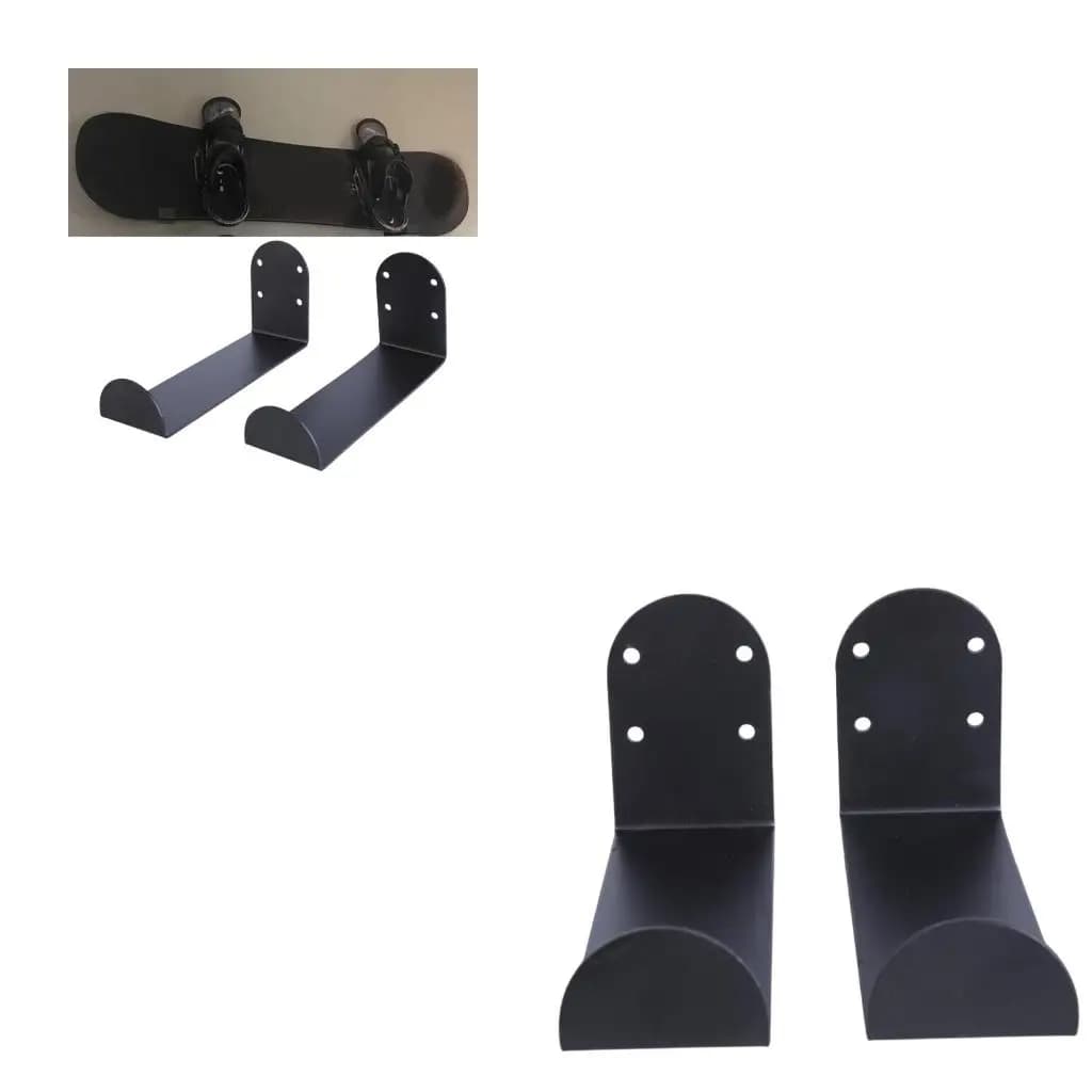 Porta snowboard da 2 pezzi con supporto per tappetino per esercizi con montaggio a parete e rulli in schiuma