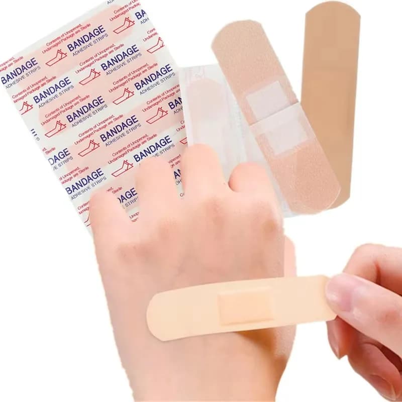 50/200/300/500 Pz Cerotti Impermeabile Cuscino Adesivo Gesso Ferita Emostasi Adesivo Fascia di Primo Soccorso Benda Garza Medica