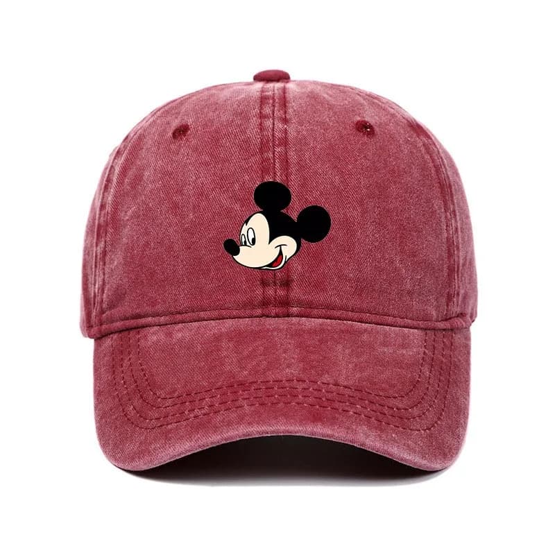 Cappellino da Baseball con Stampa Mickey Mouse, Stile Kawaii, per Uomo e Donna, Cappello Vintage da Camionista, Regolabile, Casual, Protezione Solare