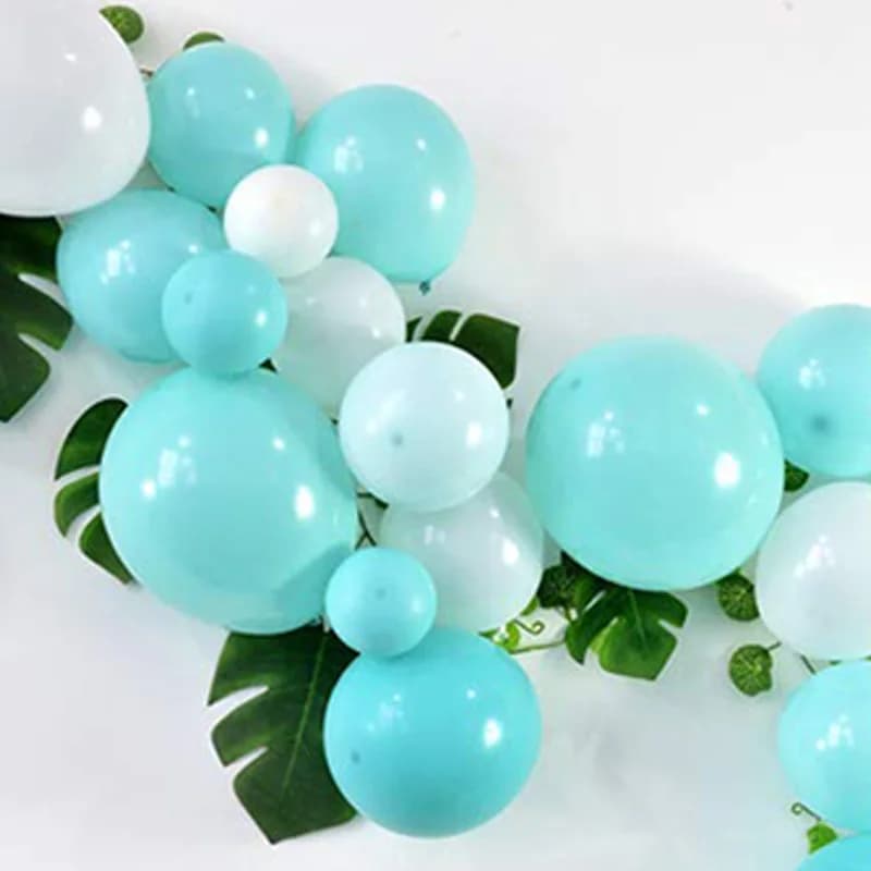 BYBS-60 Pezzi 6 Tipi di Foglie di Palma Artificiali, Foglie di Piante Tropicali, Steli di Foglie di Monstera Finte per Decorazioni per Feste Hawaiane Luau