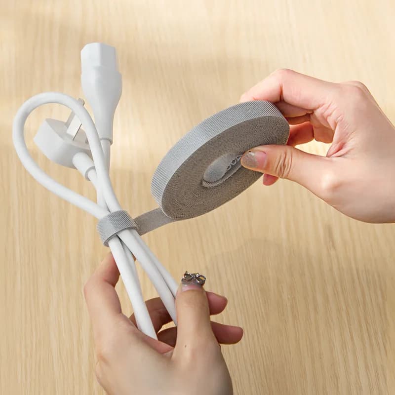 Fascette per cavi con nastro di fissaggio riutilizzabile da 5 m Fascette per cavi dati Fascette in velcro Organizzatore per cavi multiuso Fascetta per la gestione dei cavi dati in nylon