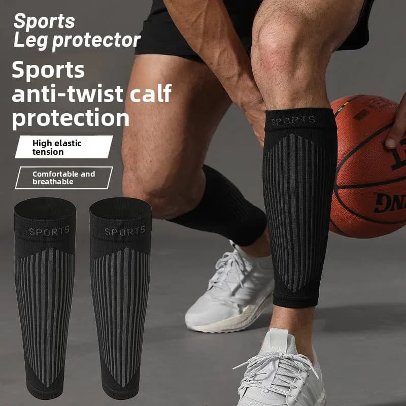 Professional High Elastic Compression Nylon Calf Sleeves for Running Jump Rope and Basketball Fitness with Muscle Support