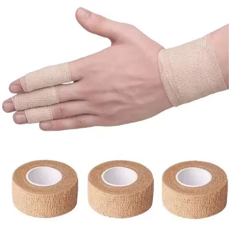 Nastro Adesivo Elastico per Atletica, Benda Autoadesiva, Protezione Sportiva per Ginocchio, Dito, Caviglia, Palmo, Spalla