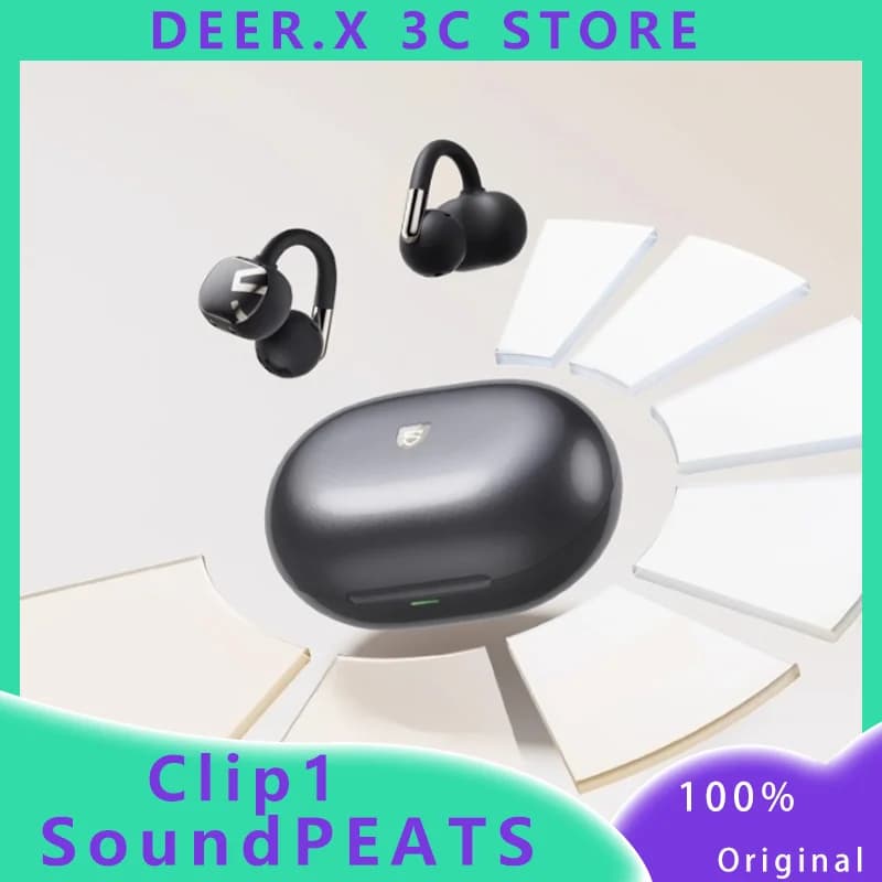 SoundPEATS Clip1 Wireless Bluetooth Earphones Dolby Sound Dual Magnetic Titanium Plated Large Dynamic Coil LDAC Decoding Headset