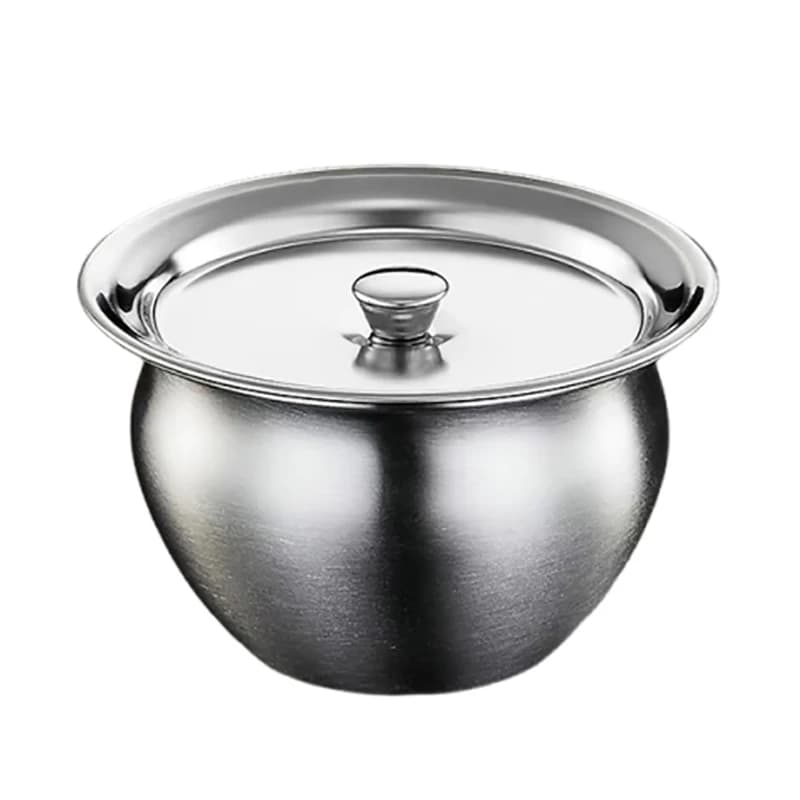 Ciotole in Acciaio Inox per Uova al Vapore, Ramen, Riso, Frutta, Insalata, Zuppa con Coperchi, Contenitori per Alimenti, Accessori da Cucina