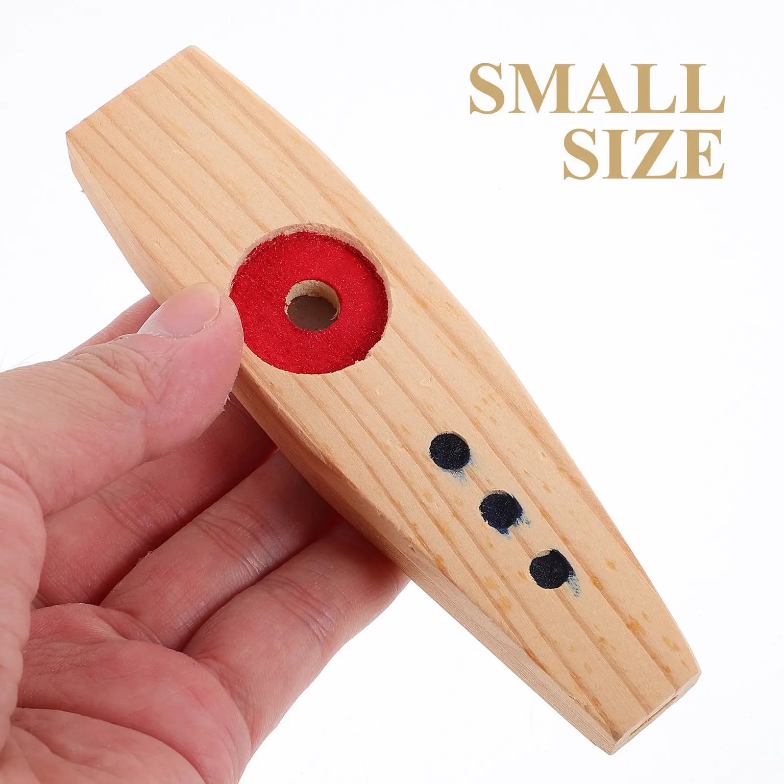 2 Pezzi Kazoo in Legno Portatile, Piccolo Kazoo per Principianti, Educazione Musicale, Strumento Musicale per Accompagnamento Chitarra e Ukulele