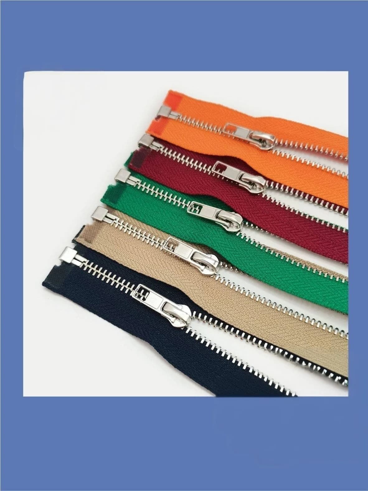 3/5/10Pcs 5# 80cm Open-End Metal Zipper for Jacket Coat Garment Zipper Repair Kits Sewing Accessories
