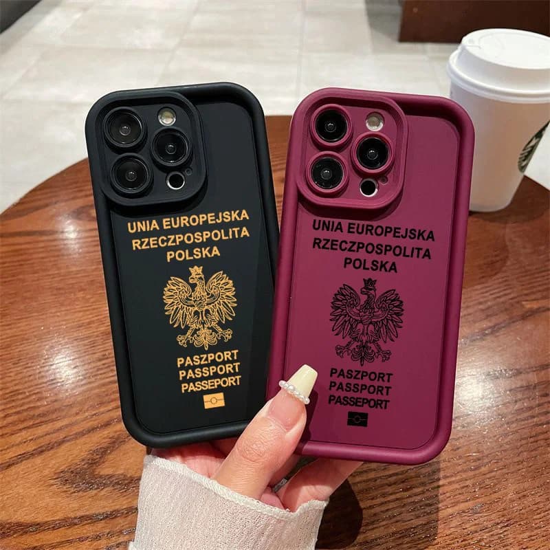 Custodia per passaporto Polonia per Samsung S25 S24 S23 S22 S21 S20 F06 M16 Nota 20 FE Plus Ultra 4G 5G Custodia morbida in silicone TPU