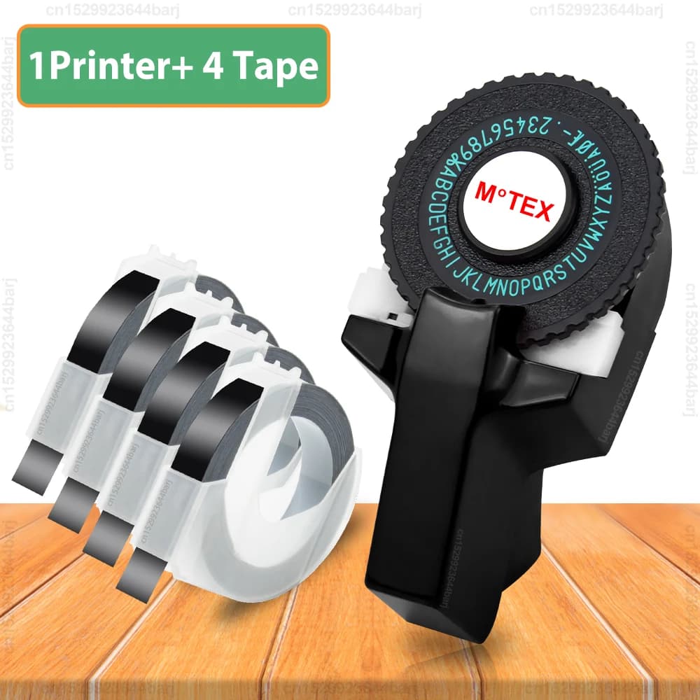 Stampante per etichette in rilievo 3D portatile Motex E101 simile al B90 Dymo 12965 1610 Etichettatrice manuale Nastro adesivo per etichette 3D Dymo fai da te
