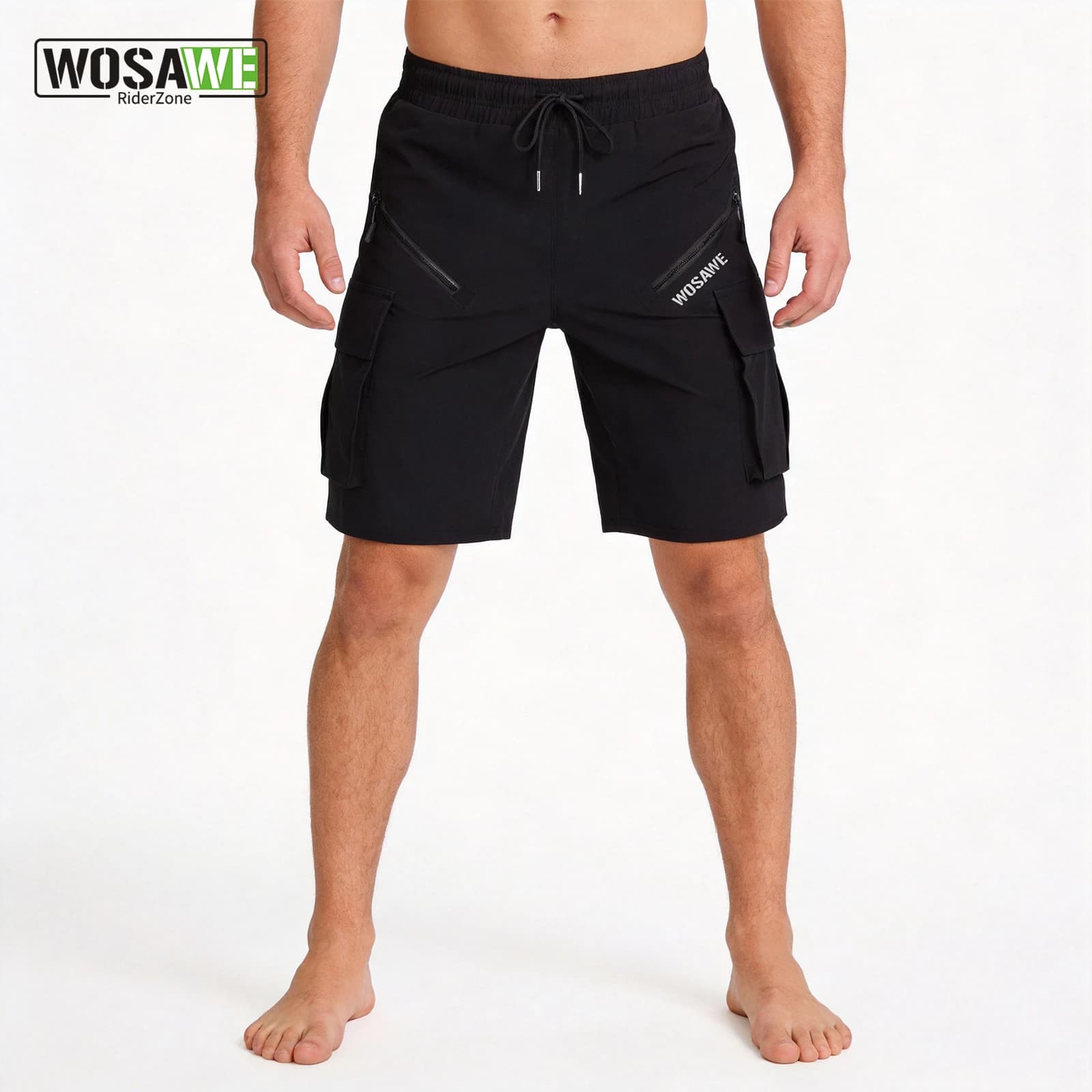 Pantaloncini da Mountain Bike WOSAWE Multi-Tasche Traspiranti per Motocross e Downhill, Shorts Estivi da Bicicletta
