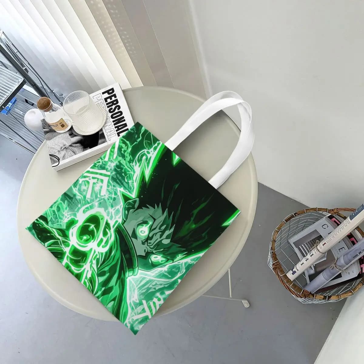 Anime HXH Hunter X Hunter Gon Freecss Borse per la spesa in tela La borsa tote riutilizzabile per borsa da viaggio a tracolla da donna