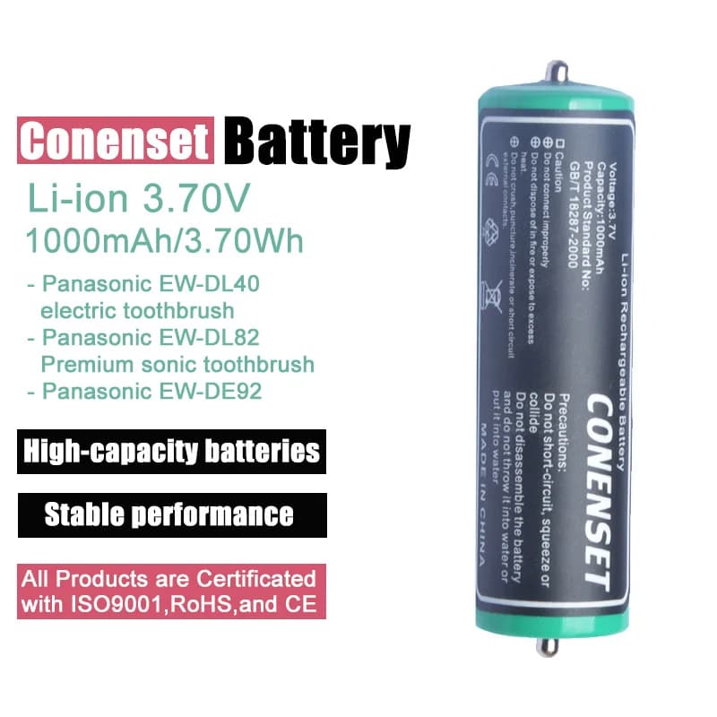 Panasonic EW-DL40 EW-DL82 EW-DL82 EW-DE92 electric toothbrush battery