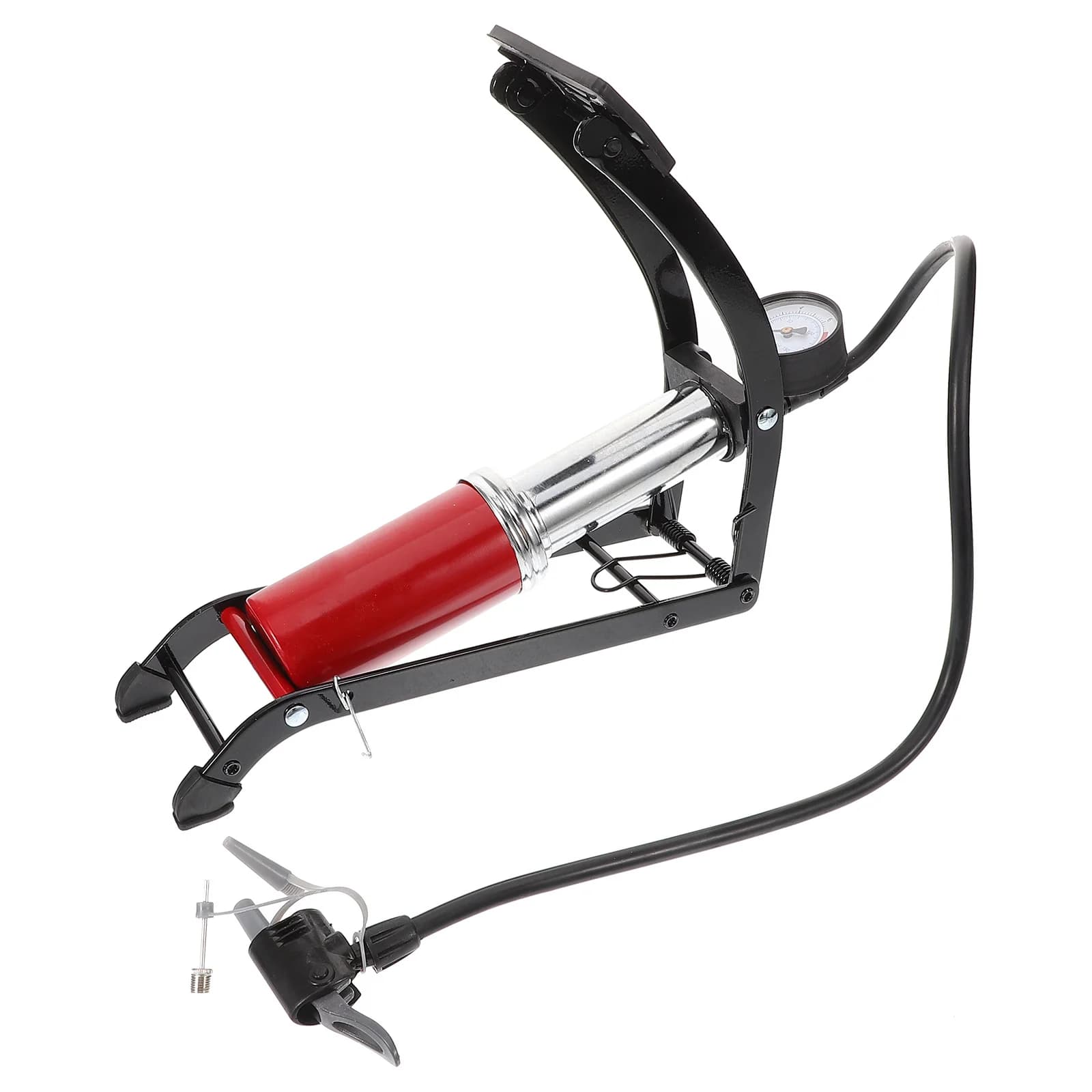 Pompa per Pneumatici Portatile per Biciclette, Costruzione Robusta in Ferro, Gonfiatore Verticale per Bici e Moto