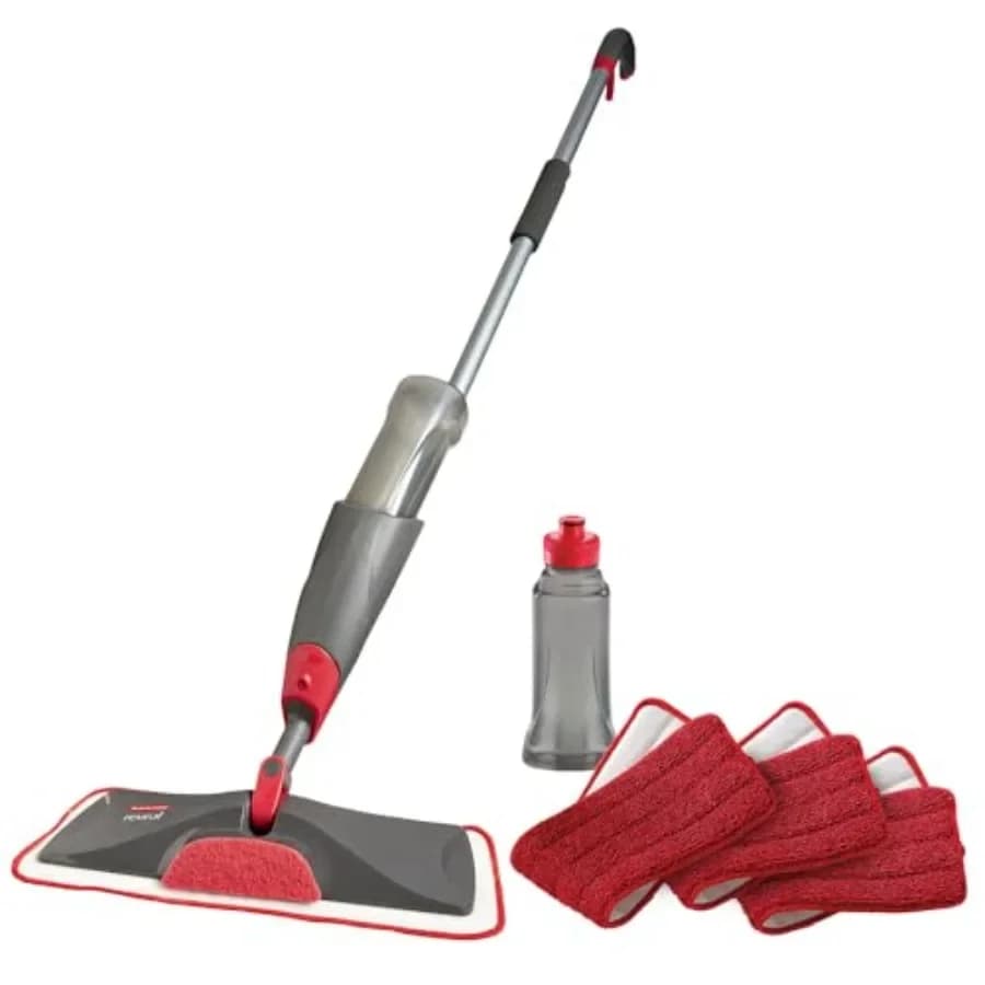 Kit per la pulizia dei pavimenti Reveal Spray Mop, 3 cuscinetti in microfibra riutilizzabili, 1 bottiglia ricaricabile, senza fili, lavaggio multi-superficie per A
