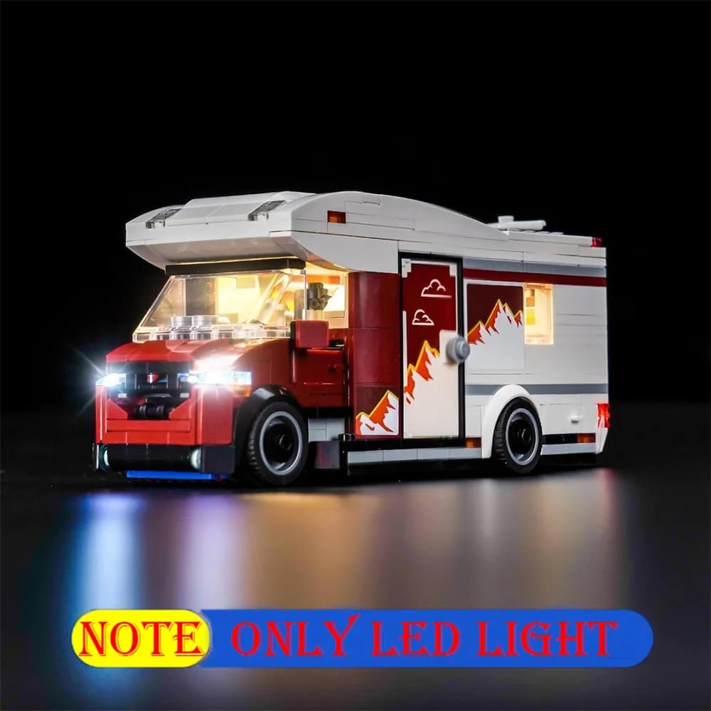 Set di illuminazione per LEGO Holiday Camper Van City 60454 Non include un blocco di costruzione (solo kit luce LED)