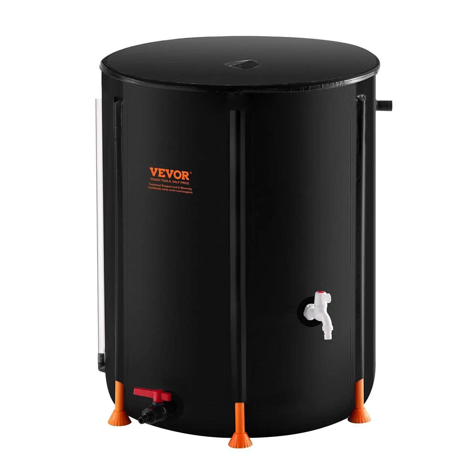 100 Gallon Ecological Rain Conservation with Adjustable Output and Overflow Connection, Intelligent Water Level Display Tube and Garden Faucet