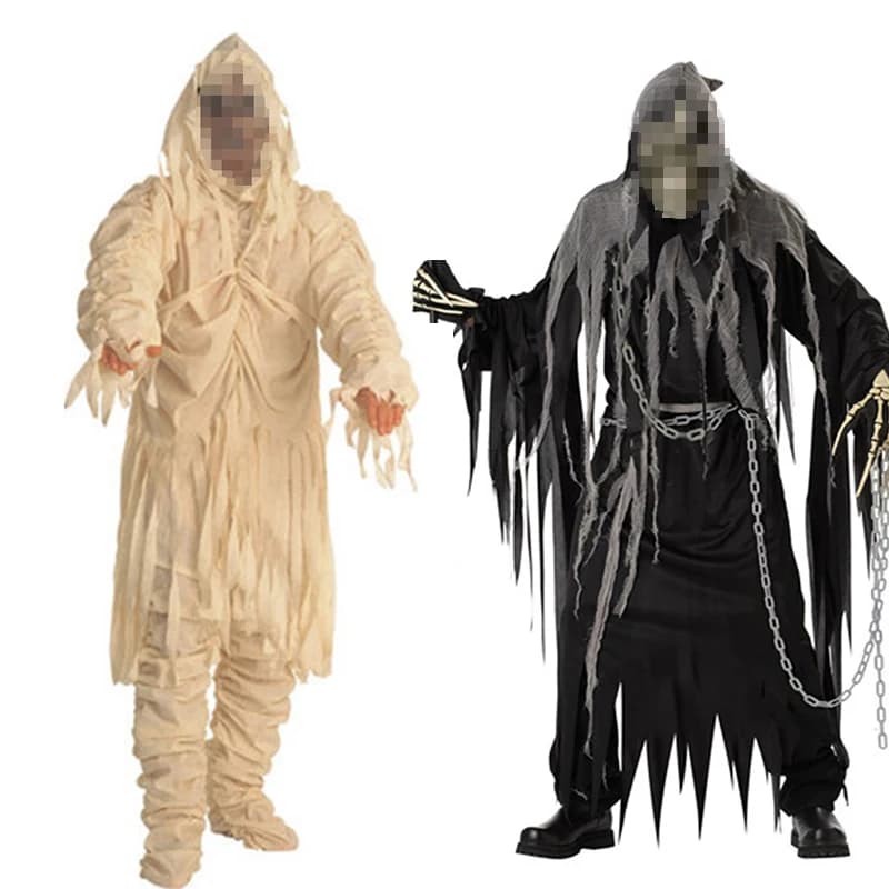 Costume da Jack the Ripper per Adulti, Spaventoso Travestimento da Mummia, Abito da Fantasma con Bende per Feste di Halloween