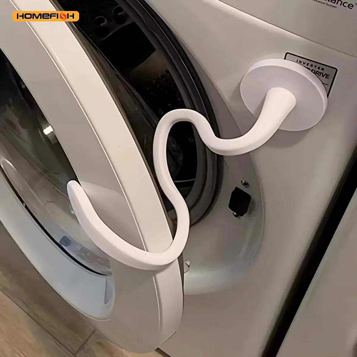 HOMEFISH Flexible Door Holder for Silicone Washing Machine and Dryer Easy-to-use folding rug for odorless appliances