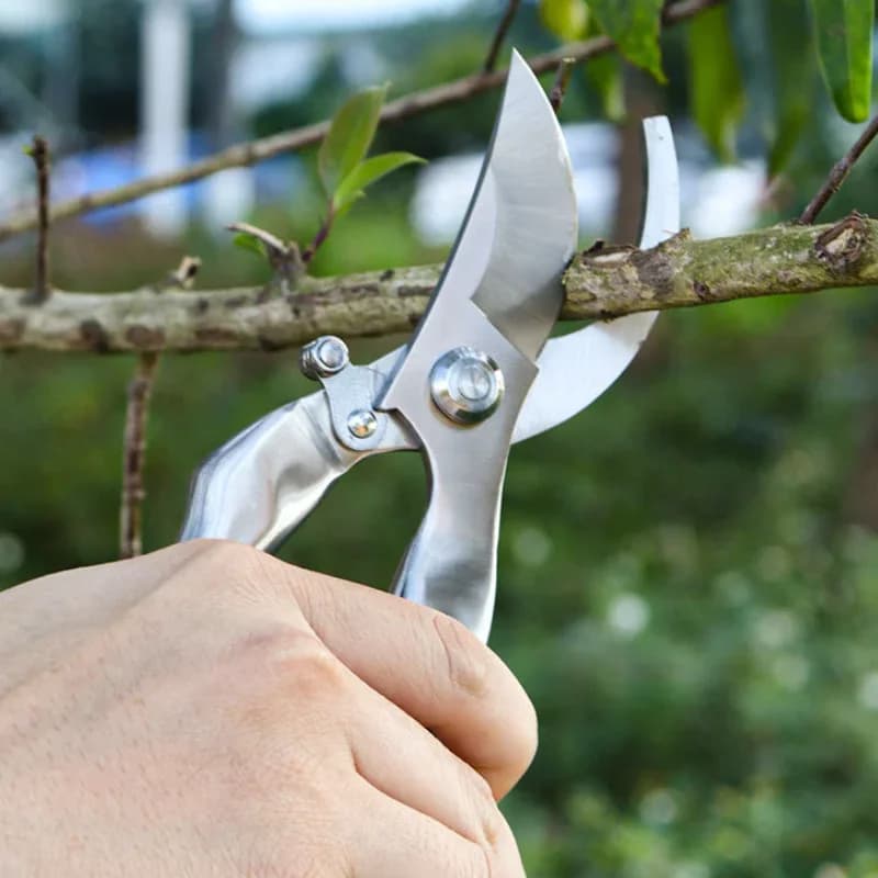 Heavy duty shears entirely made of steel - Scissors for cutting steel branches 30CR14, flower pruning scissors and multifunction fruit collection
