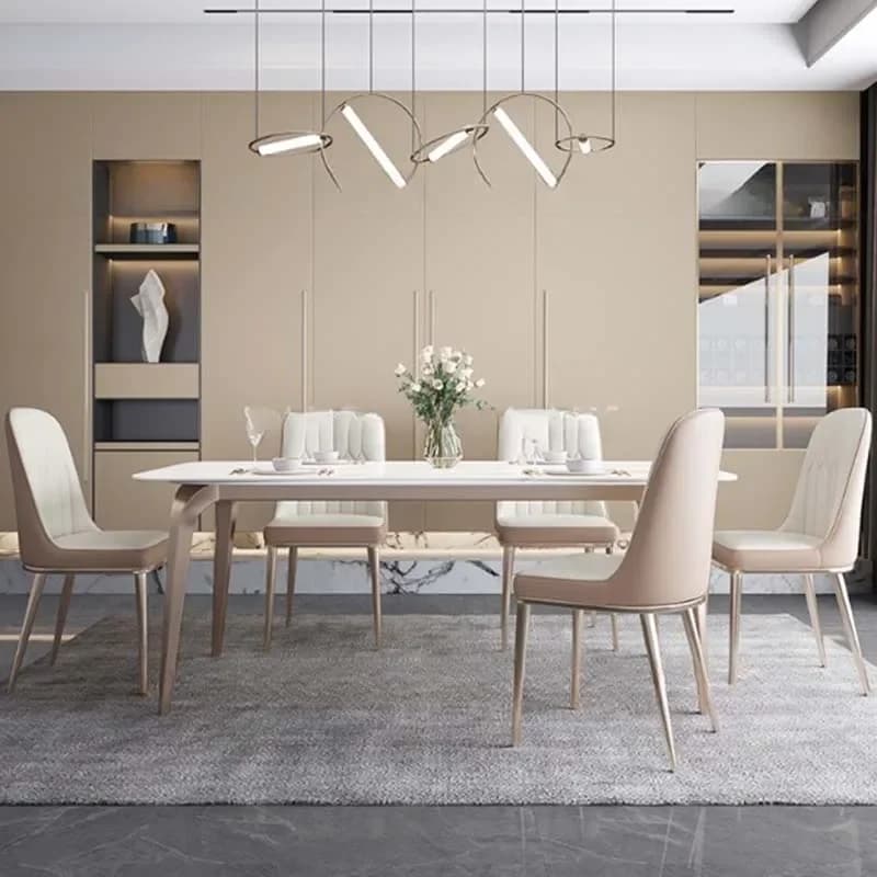 Legs Metal Dining Table Chairs Living Room Modern Designer Restaurant Dining Table Luxury Kitchen Mesa Comedor Home Furniture