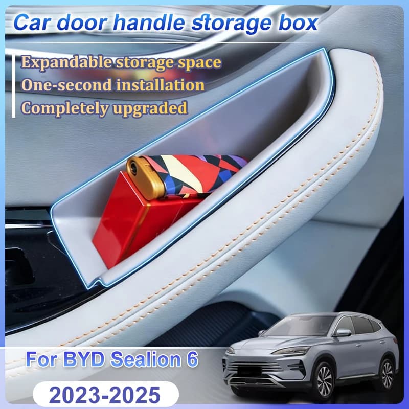 For BYD Sealion 06 Accessories Song Plus Dm-i Ev 2023 2024 2025 Car Door Handle Storage Box Storage Organization Armrest Parts