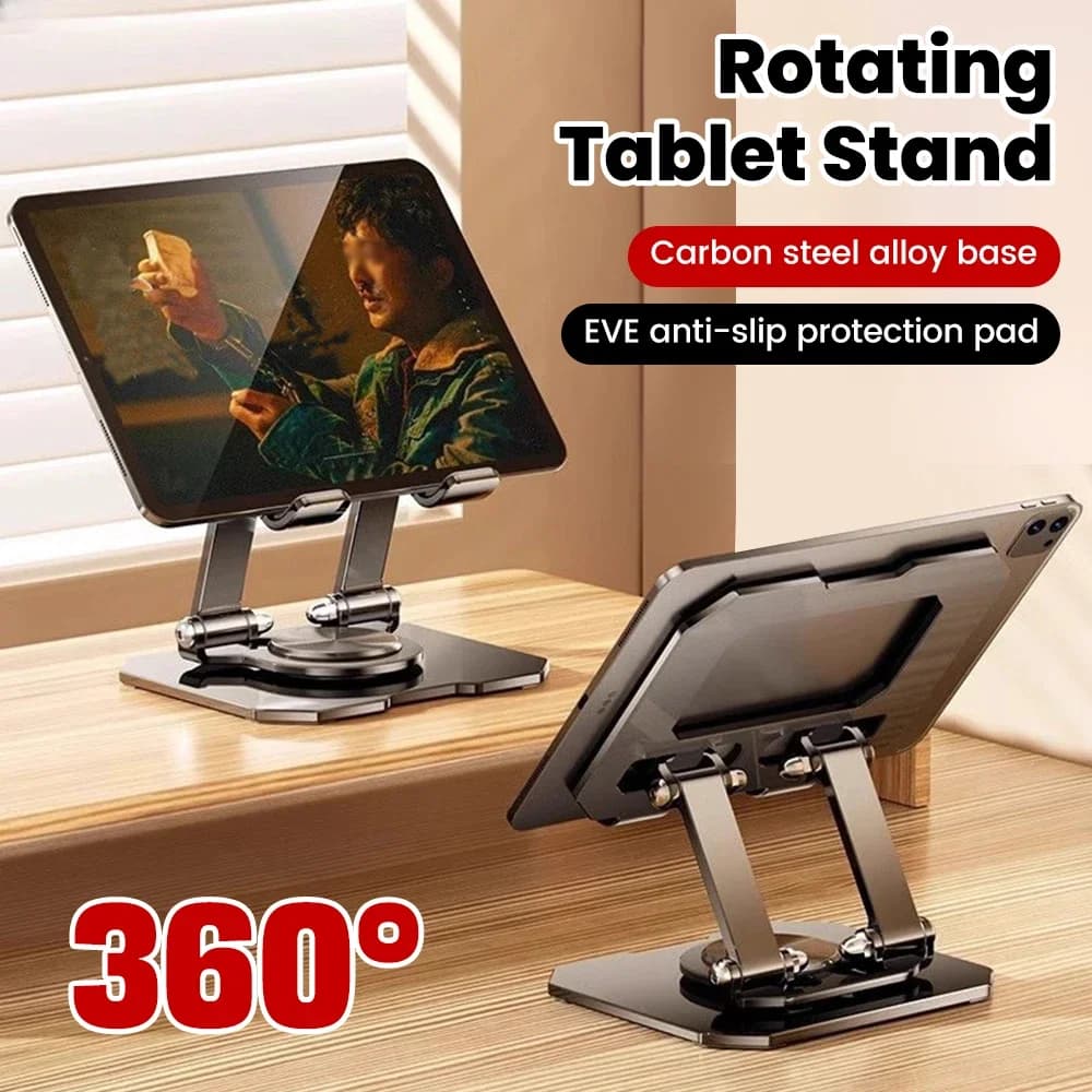 Laptop Bracket Mobile Phone Tablet Bracket Aluminum Alloy Multifunctional Desktop Lazy Bracket 360 Degree Rotation Foldable