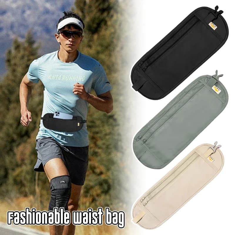 Marsupio da viaggio invisibile marsupio per passaporto borsa da cintura per soldi portafoglio di sicurezza nascosto borsa da viaggio Unisex marsupio