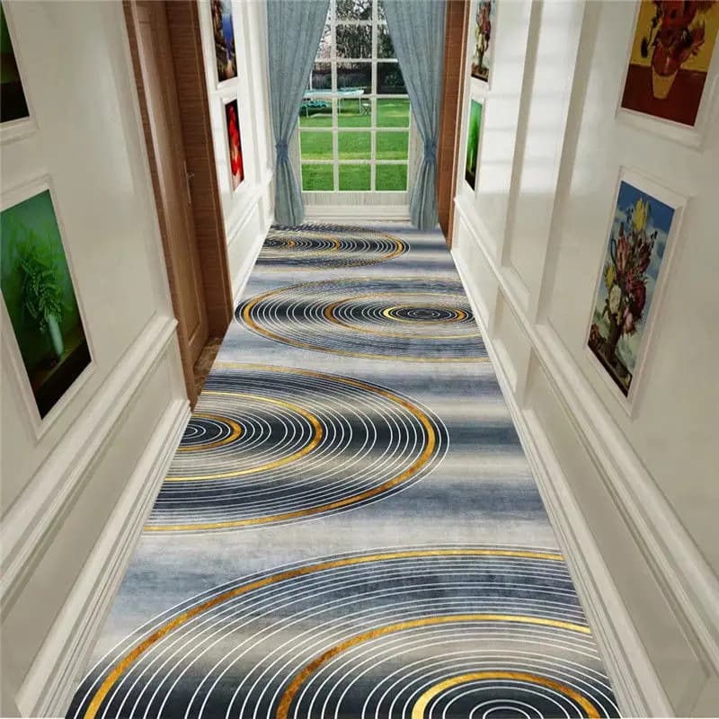 Design moderno corridoio tappeto lungo corridore ingresso dell'hotel corridoio corridoio scala tappetino antiscivolo camera da letto tappeti da comodino per soggiorno