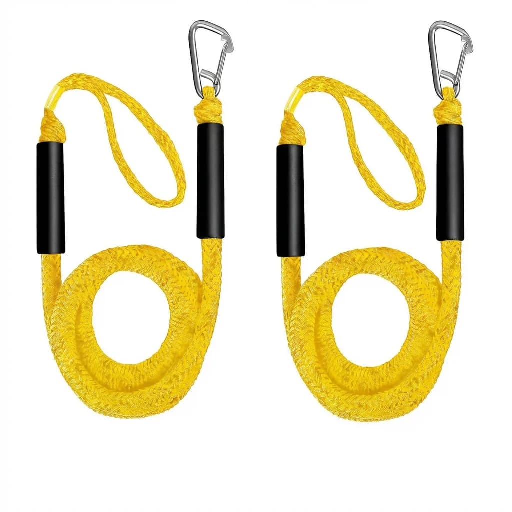 2/1 Pezzi Corda Elastica per Ormeggio, Corde Ammortizzanti con Ganci, Ancoraggio Regolabile per Kayak, Canoa, Moto d'Acqua, Pontone