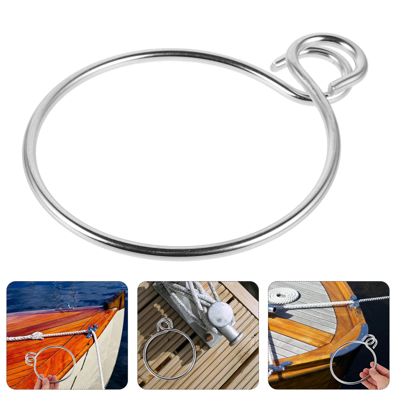 Anello di recupero dell'ancoraggio in acciaio inossidabile Anello di ancoraggio marino per raccordi di ancoraggio per yacht Strumento di recupero dell'ancoraggio per barche Sport acquatici