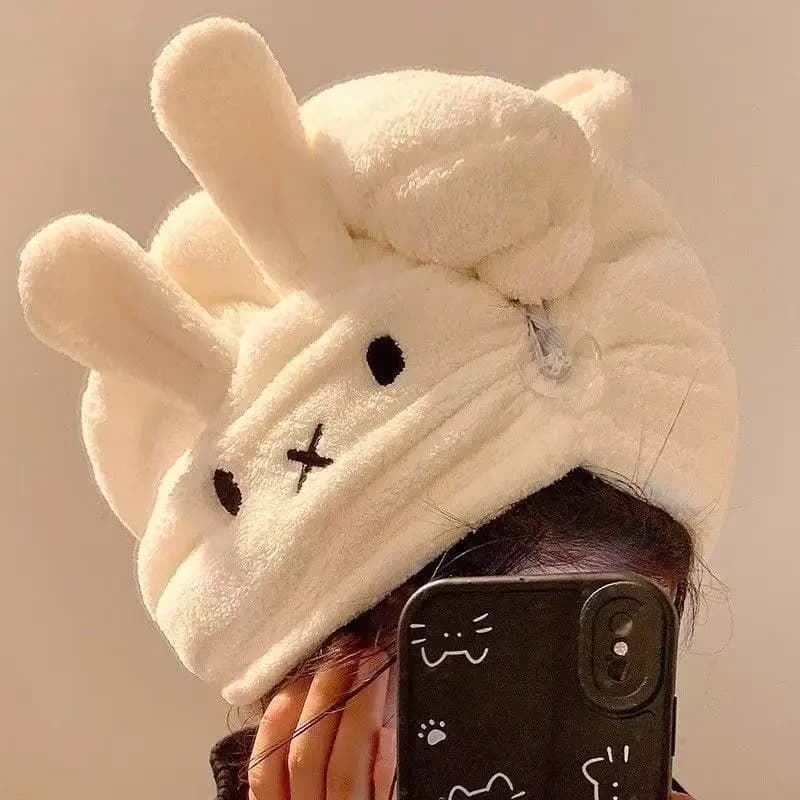 Nice Miffy Rabbit Shape Hair Dryer, Quick Drying Towel, Home Bathroom Hat, Scarf, Brand Miffy, DIY