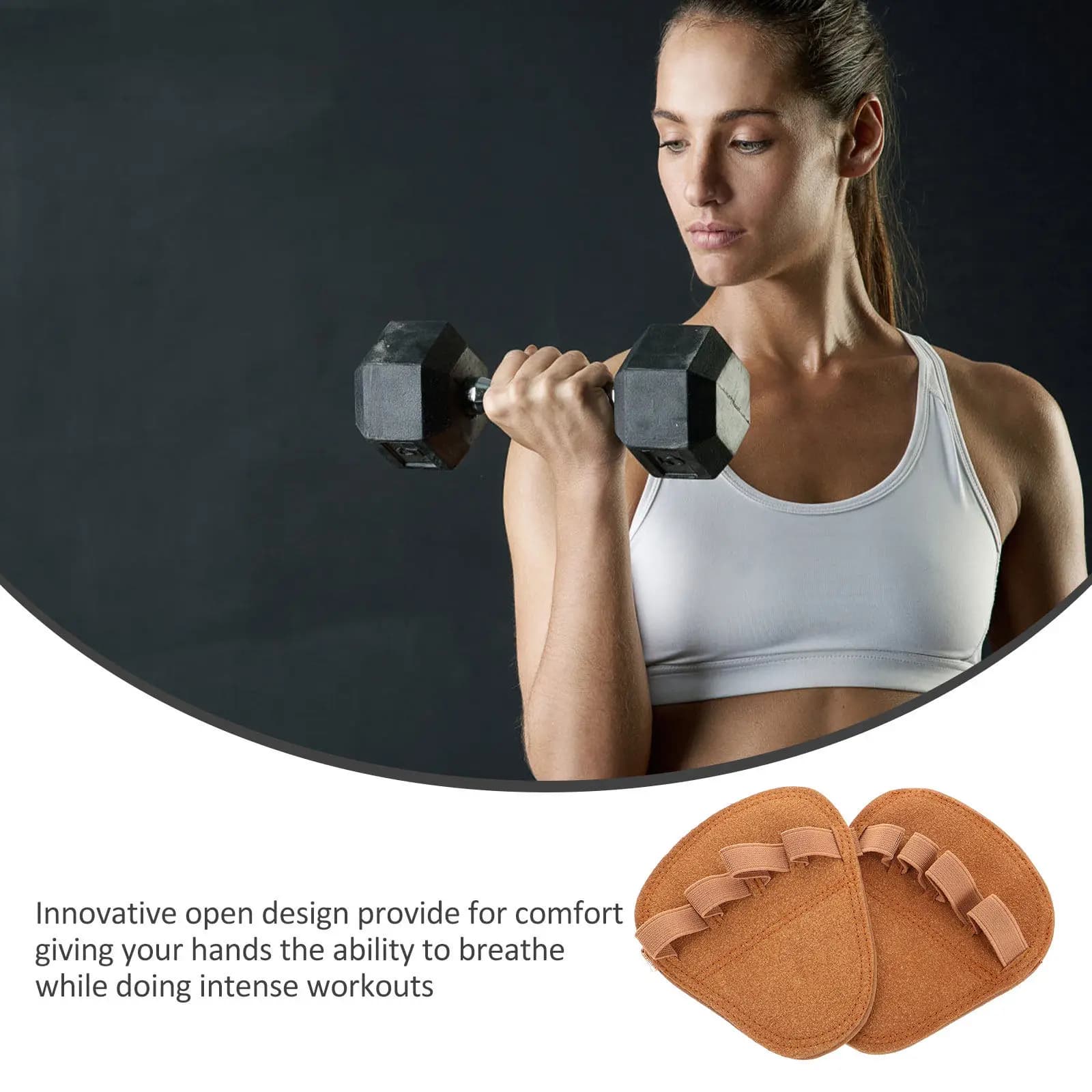 2 Guanti da Allenamento a Quattro Dita per Stacchi, Trazioni, Sollevamento Pesi, Protezione Antiscivolo del Palmo, Guanti da Palestra e Fitness