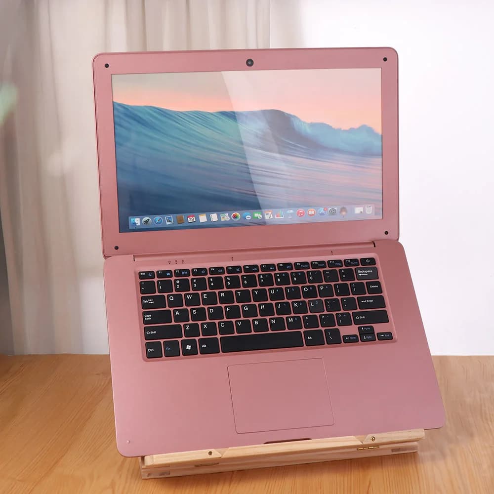 Supporto per Laptop Regolabile in Legno, Scaffale Portatile Pratico per Libri, Robusto Porta Ricettario per Casa e Camera da Letto