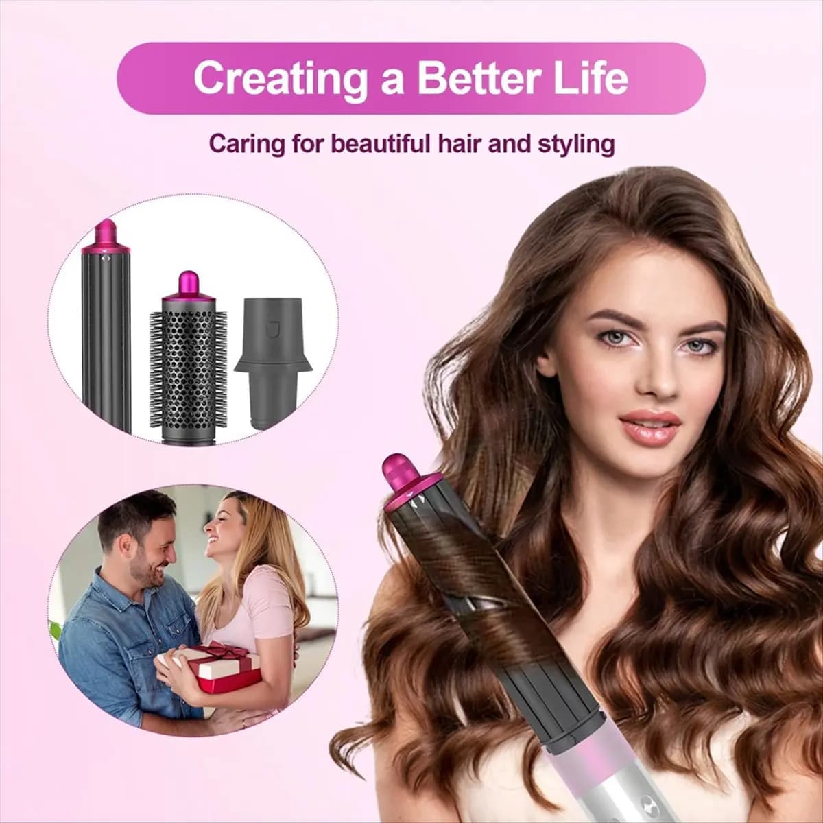 Superb- Hair Dryer with 40 mm long curling wand for Dyson HS01/HS05/HD08 Bigodini Converter Hair Dryer