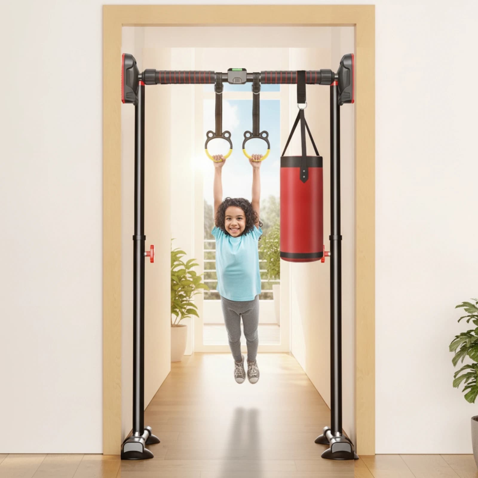 Doorway Pull up Bar No-Drill Doorway Pull-up Bar Heavy Duty Non-Slip for Adults, Apartment