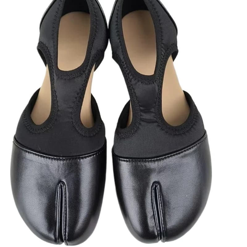Scarpe Mary Jane da Donna di Tendenza 2026, Sneakers Estive con Punta Divisa, Mocassini Casual, Ballerine Nere di Design, Sandali