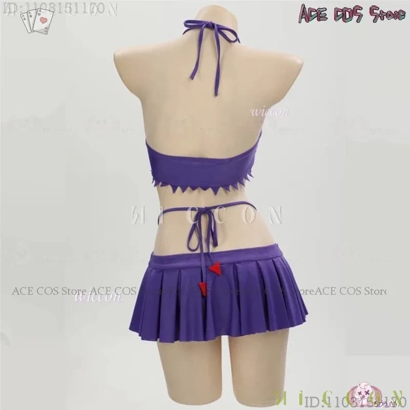 Viola Poisonn Fantasma cosplay per le donne Anime Gengaa Doujin Costume GHENgar Minigonna 2pc Costume da bagno cosplay per le donne Anime Sw DF