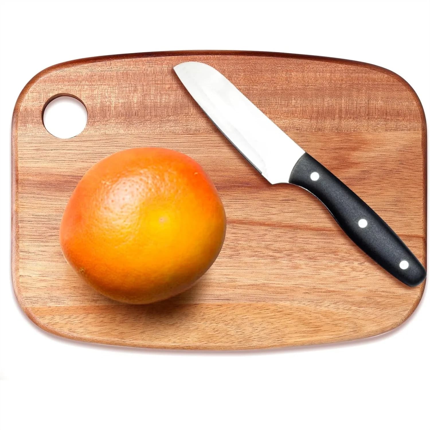 Tagliere in Legno di Acacia 9x6.5 Pollici - Tagliere da Cucina Senza BPA per Verdure, Frutta, Carne con Foro per Appendere