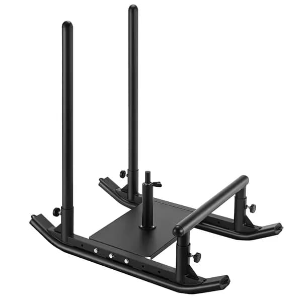 Athletic training, fitness with handle, suitable for 1/2' plates, black