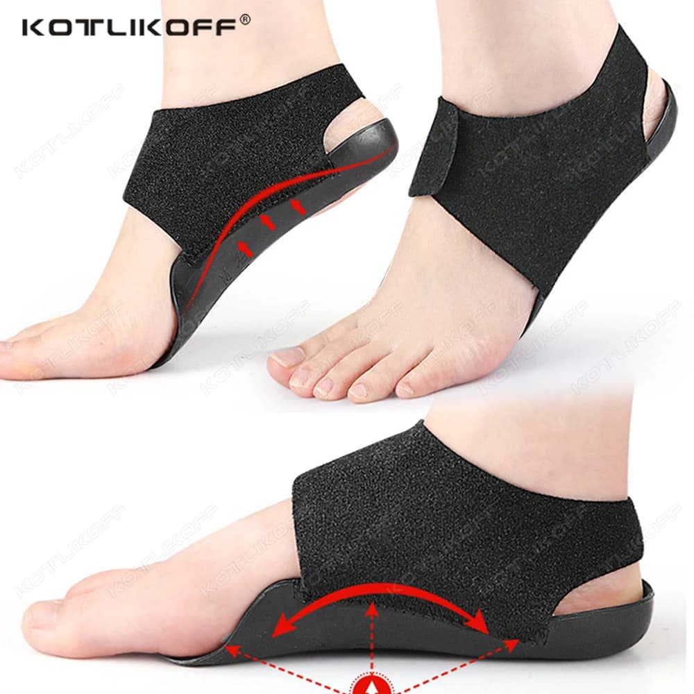 Cushioned Soft Elastic Pads Arch Support Sleeves Fabric Arch Socks For Flat Foot Pain Relief Plantar Fasciitis Heels Pads