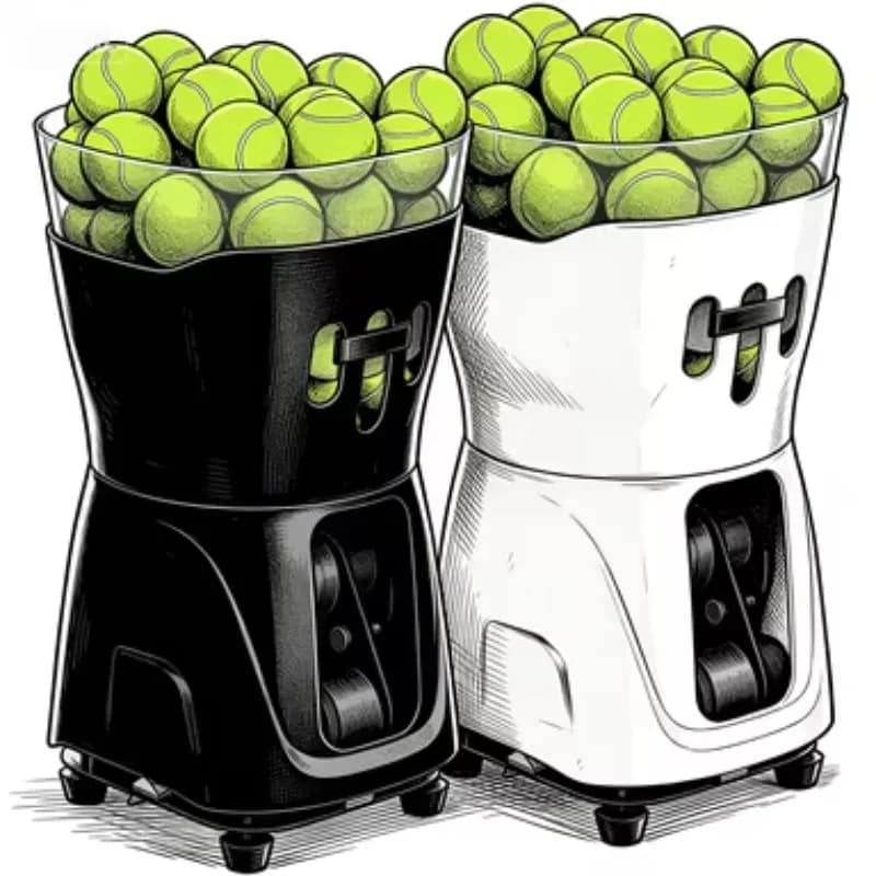 Macchina Lanciapalle da Tennis Multifunzionale 65 Palline per Principianti Adulti e Adolescenti, Partner da Tennis Portatile Ultra-leggero