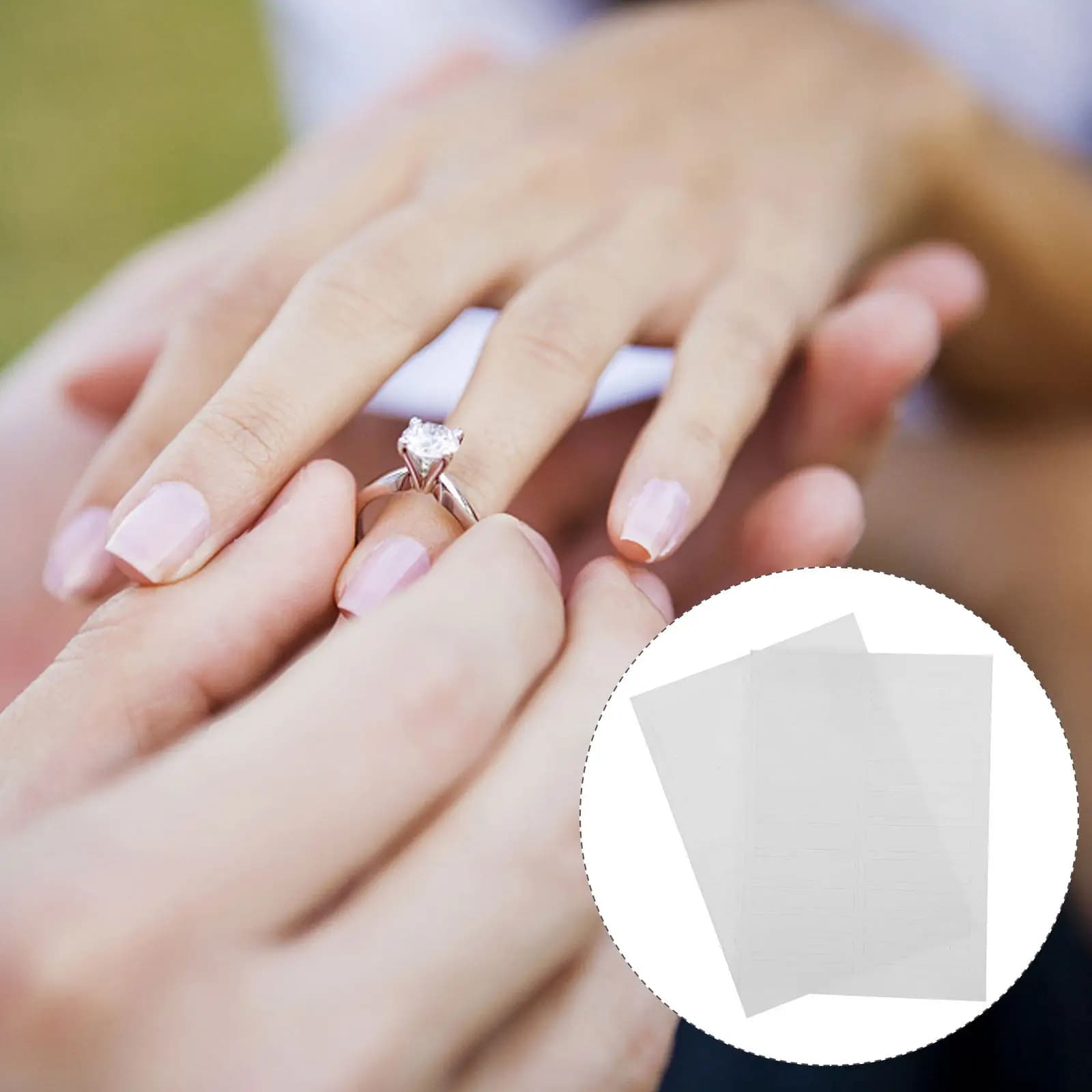2Sheets Ring Size Adjuster Sizer for Loose Rings Prevent Falling Secure Fit Jewelry Guard Tightener