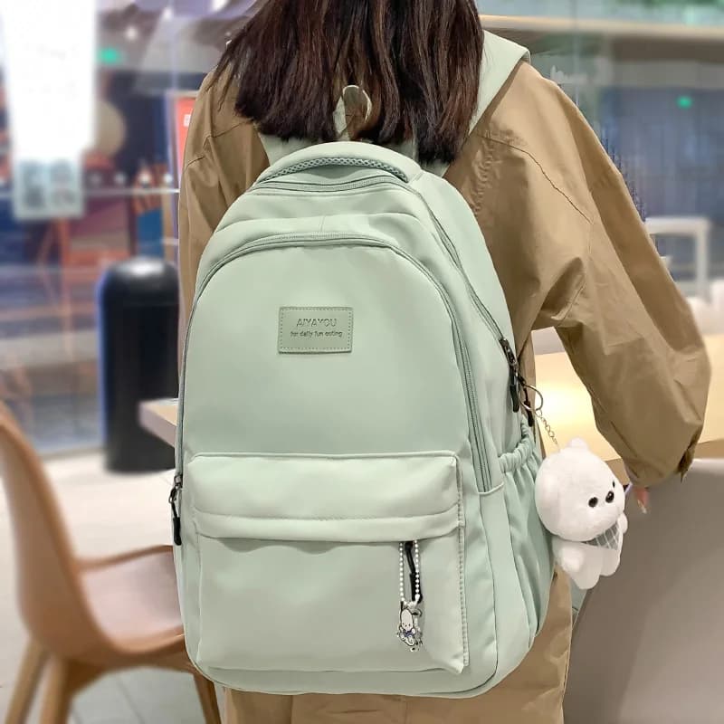 2025 Zaino universitario impermeabile ad alta capacità da donna alla moda femminile Borse da scuola per laptop per ragazze alla moda Borsa da viaggio per ragazza carina