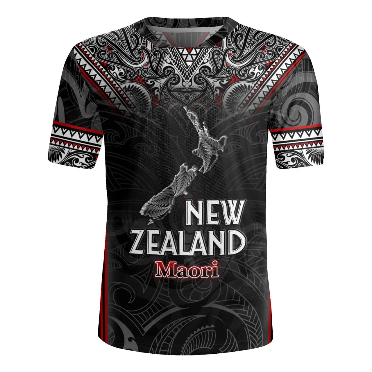 3D nuova zelanda Rugby-Jersey Silver Fern Flag Styles stampa T-Shirt con scollo a V NZ aoteoa T-Shirt con scollo a V uomo Cool maniche corte