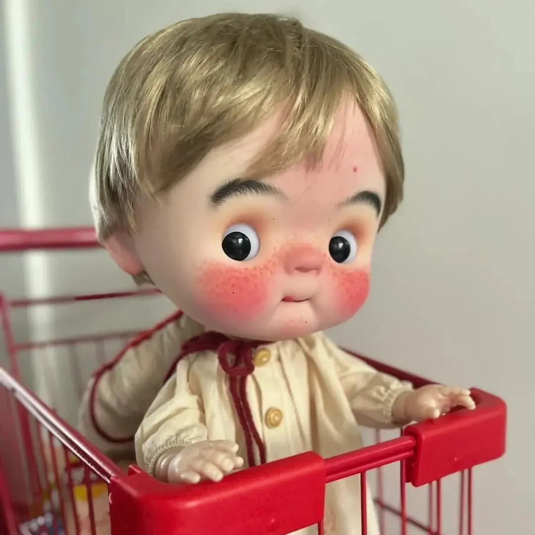 nuova bambola bjd 1/12 dimensioni 14 cm altezza testa grande qbaby ragazza carina giocattolo in resina regalo di compleanno bambole angelo per bambini in offerte bambole articolate