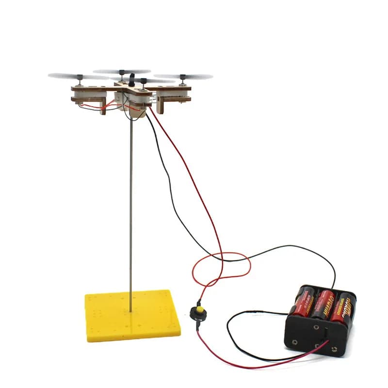 Divertente modello drone fai da te per bambini, giocattolo scientifico, tecnologia, sussidi didattici per la fisica, gioco di elicottero, giocattoli educativi per l'apprendimento dei bambini