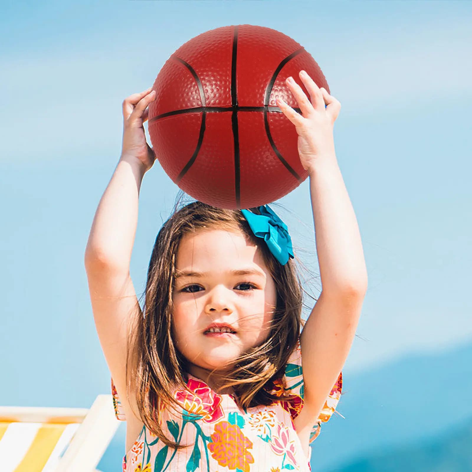 Set Mini Pallacanestro per Piscina, Materiale in Gomma Sicuro per Giochi in Piscina per Bambini, Palloni da Basket, Giocattoli Sportivi