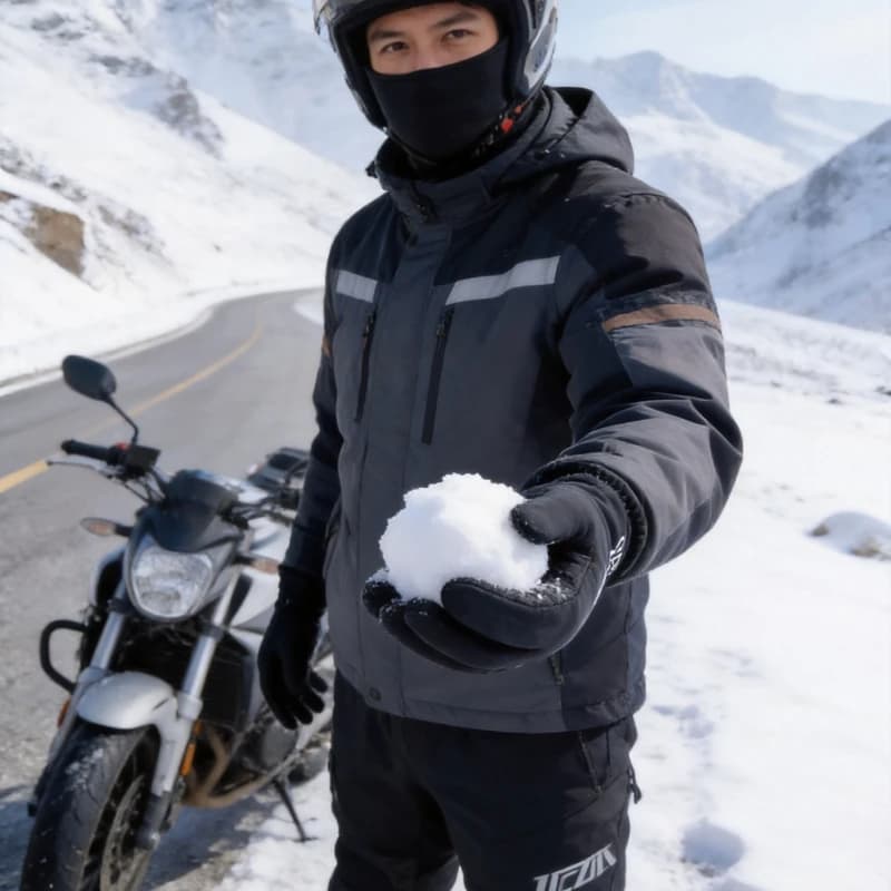 Guanti da Moto Invernali Impermeabili e Antivento con Touchscreen, Fodera Interna Termica Morbida Protettiva per Motocross, Sci e Caccia