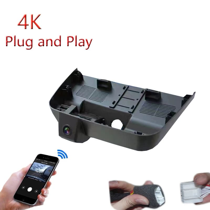 4K Plug And Play Per HONGQI HS5 2023 2024 Videoregistratore per auto Wifi DVR Dash Cam Telecamera FHD 2160P