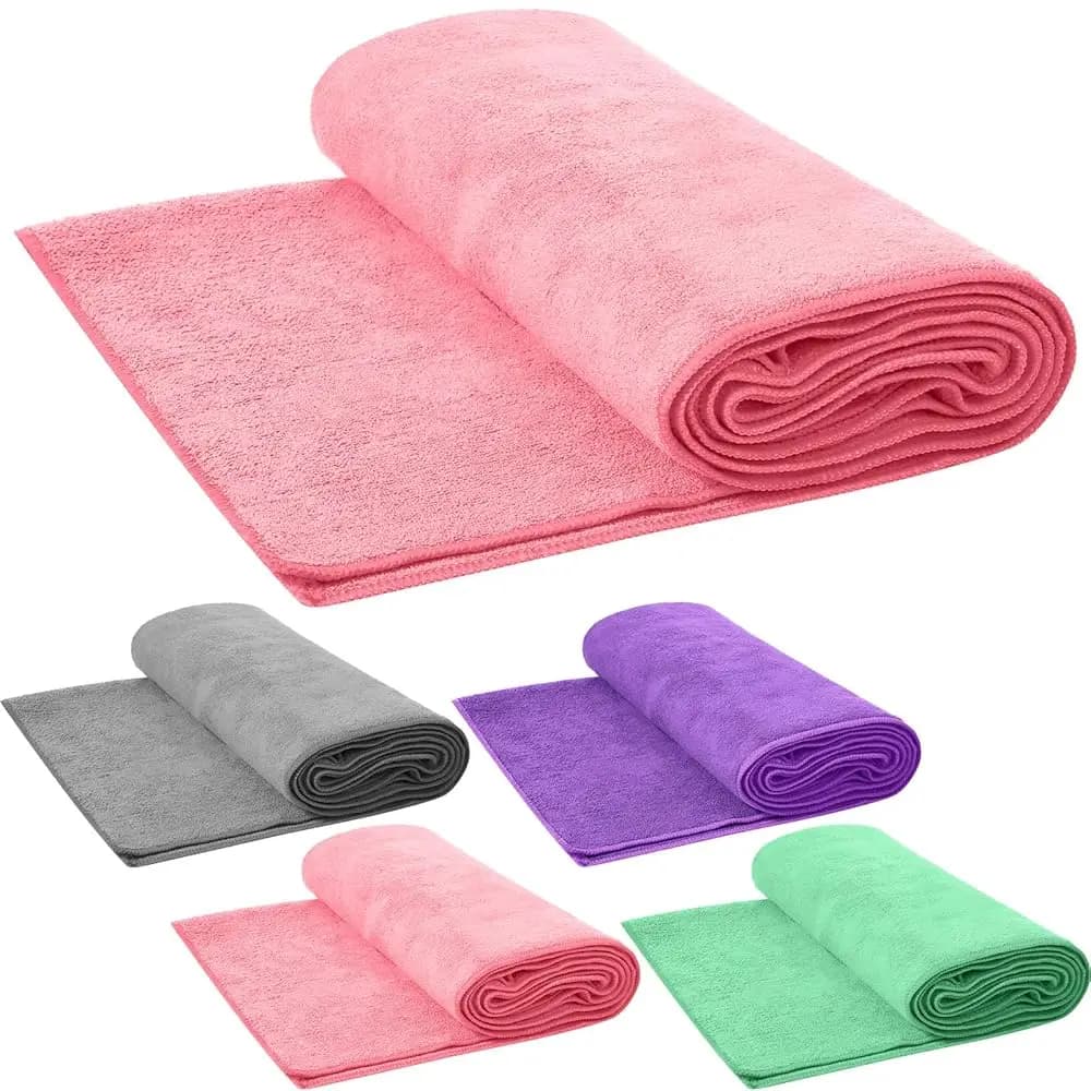 Set di 4 Asciugamani per Yoga Antiscivolo in Microfibra, Assorbenti e Multicolore, per Tappetino Yoga e Pilates, per Donne e Uomini